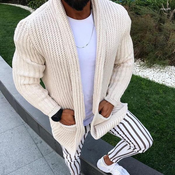 

winter clothes warm sweater coat pockets casual men sweatercoat tricot cardigan autumn knitted sweater casaco masculino hombre11, White;black