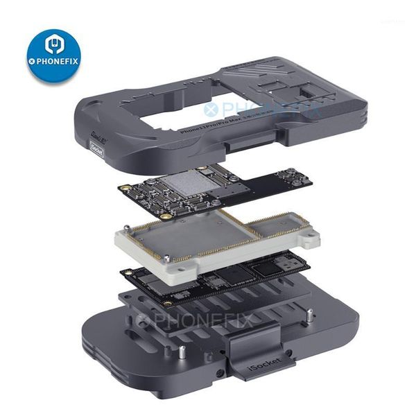 

qianli isocket jig testing fixture for 11/11pro/pro max motherboard layered test frame main board function testing fixture1