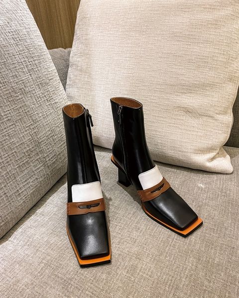 

2020 finger foot match high heels and new warm winter female boots34-42 en3p, Black