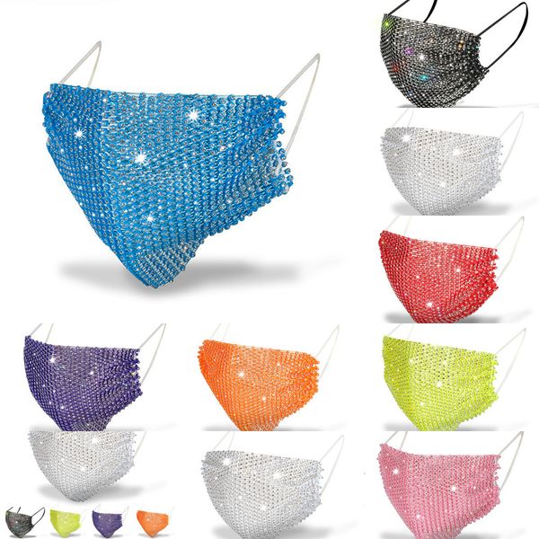 

dhl designer black white fashion face women's sunscreen mask with diamond masks trendy rhinestone facemask wholesale 5 nj0ym