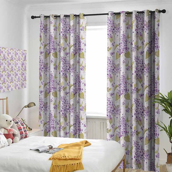 

thermal insulated room darkening window shade retro style floral petals love natural beauty icons nostalgic soft plants artwork curtain