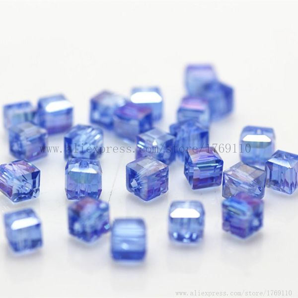 

isywaka 100pcs cube 4 мм сплошной белый цвет квадрат австрия хрустальные бусины стеклянные бусины свободные разные бусины для diy ювелирные