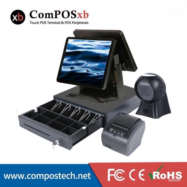

dual screen 15+15 inch all in one machine touch system for supermarket1