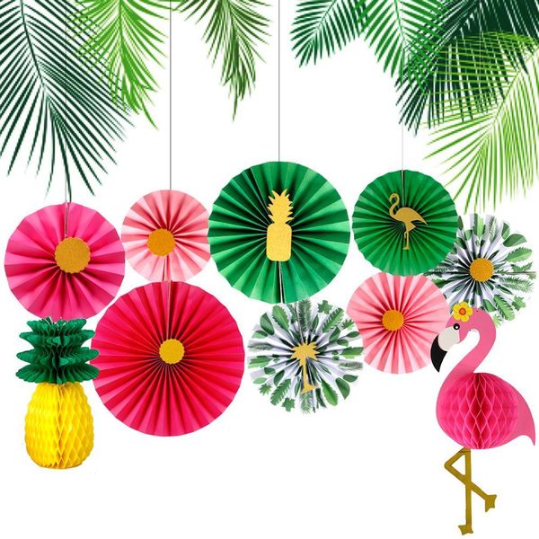 

qifu flmingo paper flower hawaiian party искусственные цветы leis garland hawaii beach flowers luau летняя тропическая вечеринка декор bbysr