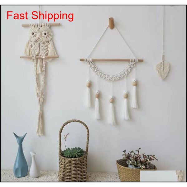 

universal handmade owl net bag macrame plant hanger woven hangin qylooo bdetoys