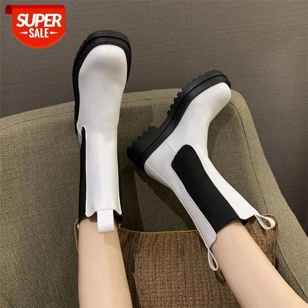 

cootelili boots women platform botas fall winter warm boots comfortable 4.5cm heel for ladies slip on women shoes 35-40 #r93i, Black