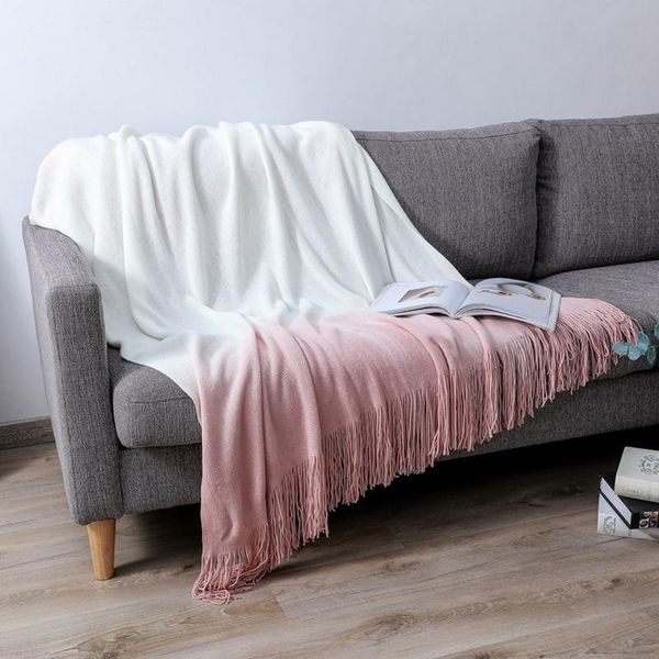 

knitted blanket textured super soft decorative throw blankets for beds with tassel winter bed sofa cover bedspread home decor