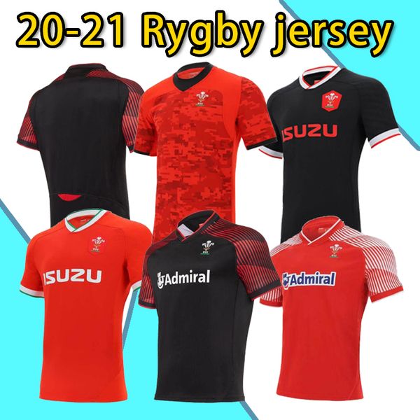 

wales 2020 2021 rugby jersey 20 21 home away welsh high-quality shirt maillot thailand rugby shirts, Black;gray