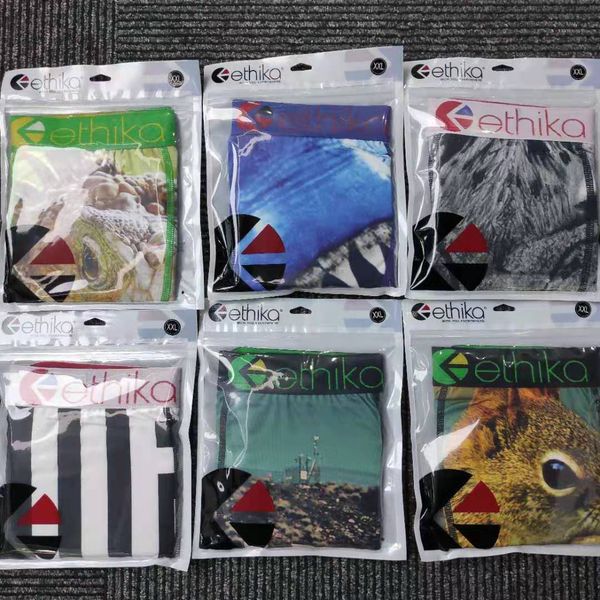 

2021 fashion ethika men's boxers men's designer underwear breathable cotton boxers quick drying underwear 8754