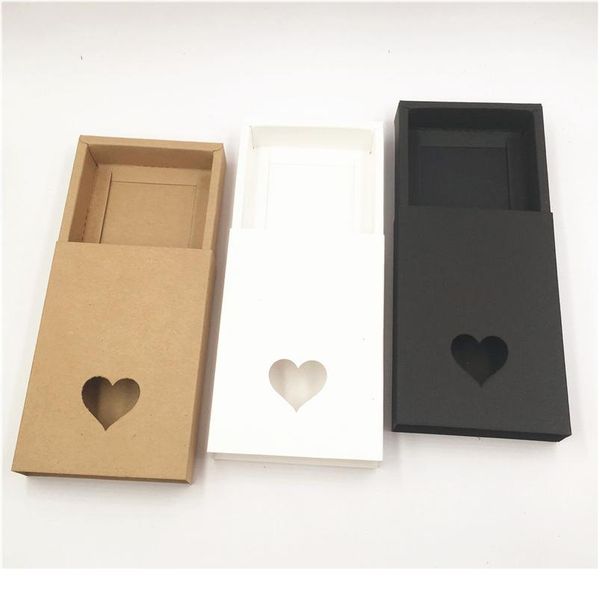 

50pcs kraft/white/black paper drawer box for festival supplies packing paper mini box souvenir sto wmtxca