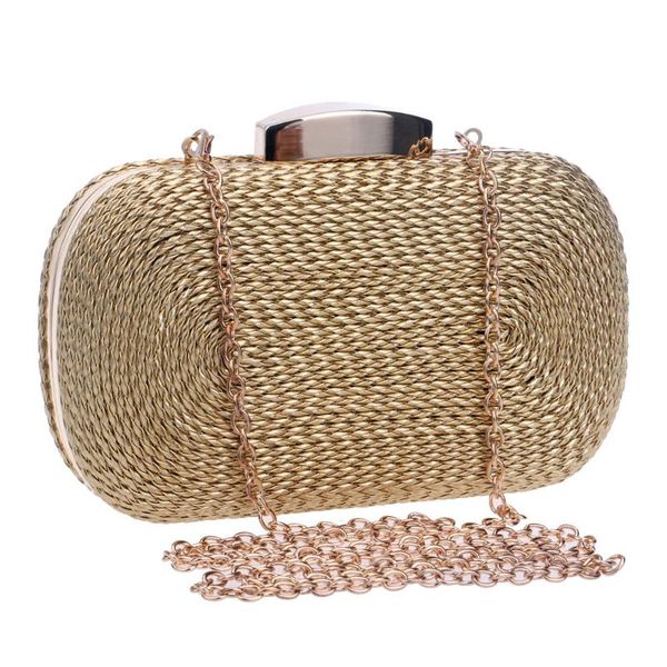 

evening bags fashion clutch weaving bag with chain shoulder women's handbags wallets for wedding party