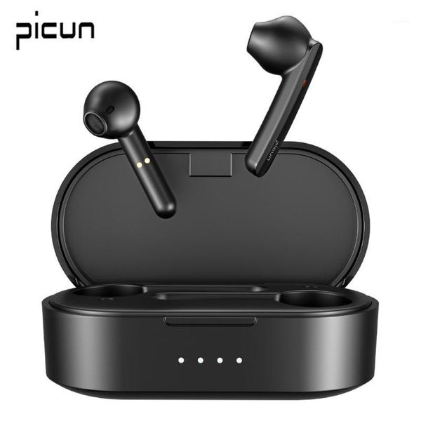 

picun w18 bluetooth earphones wireless tws earbuds bluetooth earphone stereo sport headset with charging box built-in microphone1