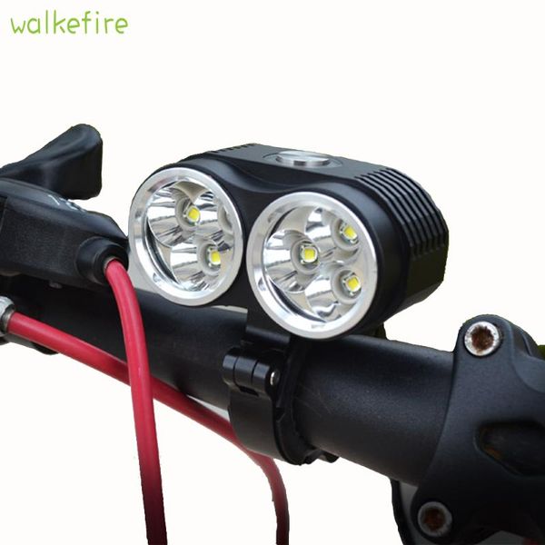 

walkefire bicycle lamp bike light 10000lm 6 x xm-l t6 led bicycle light 3 modes 3 in 1 dual head waterproof lamp