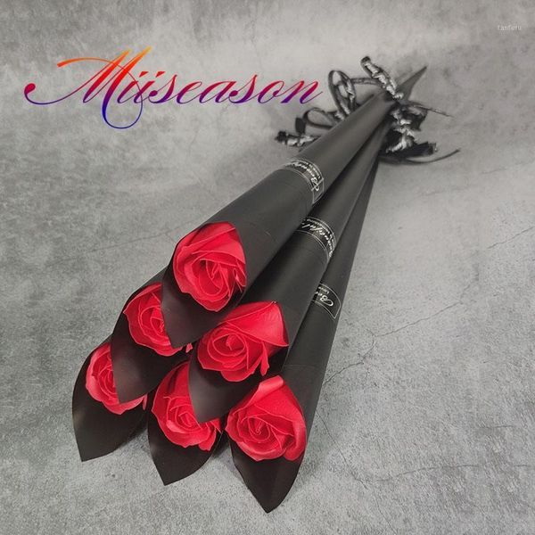 

40pcs /lot soap rose valentine creative gifts artificial flower bouquet wedding birthday christmas party gifts marriage supplies1