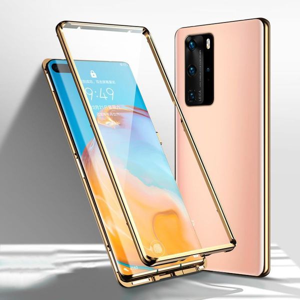 

magnetic case for huawei p40 pro case luxury double side glass cover 360 full protective case for huawei p 40 p40 h jllfzr