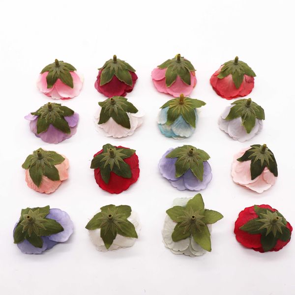 

10 шт. 5см шелковый роза искусственный цветок свадебные листья украшения предметы венок diy ремесленные цветы поддельных симуляций дешевый j