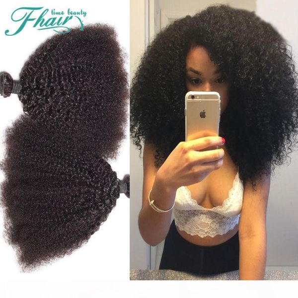 

final clear out 8a unprocessed malaysian kinky curly hair 3 bundles lot human hair weave afro kinky curly hair ing, Black