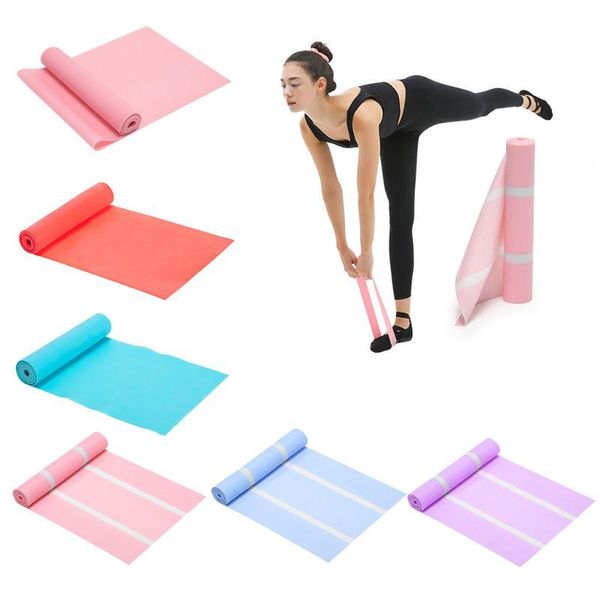 

20/25lb yoga exercise long resistance bands natural latex pilates workout stretching elastic loop strength training