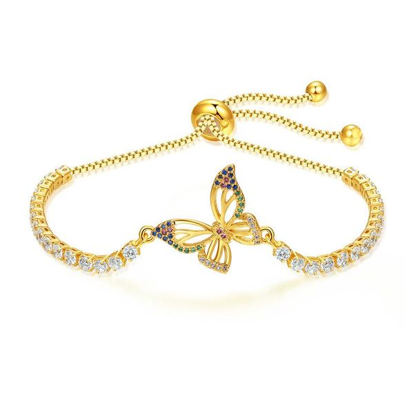 

charm bracelets adjustable butterfly wowan with charms wholesale minimalism jewelry tiny animal bijouterie, Golden;silver