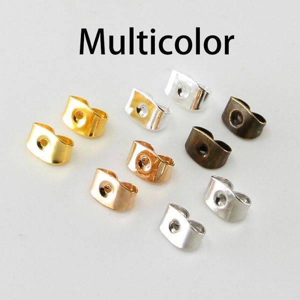 

200pcs lot earring studs backs ser scrolls ear post butterfly for jewelry making diy blocked caps earring backs sers ear h jlluuu, White