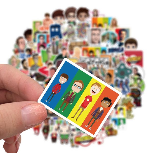 

pack of 100pcs cartoon stickers the big bang theory sticker for skateboard lapluggage bicycle bottle kids toy decal stickers