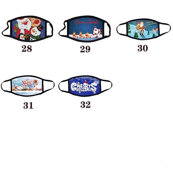 

5ka2calico anti-fog washable cotton color christmas cartoon face mask party masks fashion design facemasks softoutletewno