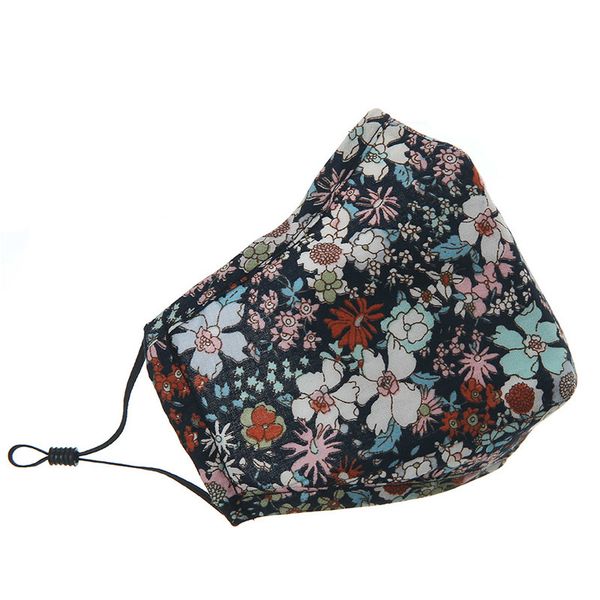 

uif31u factory price 2021 designer face adults suitable floral flower pm2.5 anti smog camouflage cotton dust can put fil 2 n