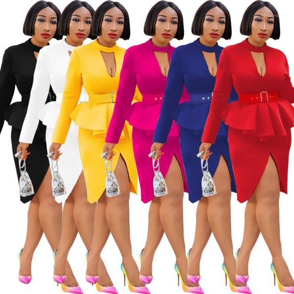 

women two piece set office 2 piece set female long sleeve two pieces skirt sets winter women's suits skirts1, White;black