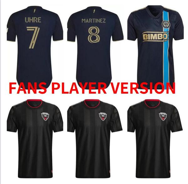

2022 2023 philadelphia union soccer jerseys dc d.c. united mls monteiro bedoya uniform 22 23 aaronson przybylko football shirts fans player, Black;yellow