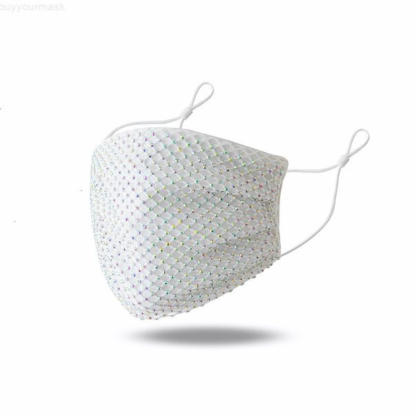

face mask decoration new adults shiny designer bright diamonds mask with diamonds adjustable ear buckle breathable dust