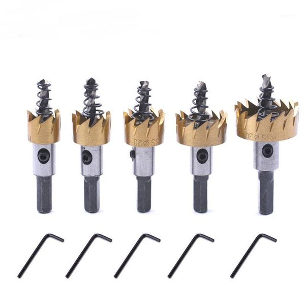 

5pc16-30mm stainless steel hole opener set high speed steel sheet iron reaming drill bit stainless hole opener1