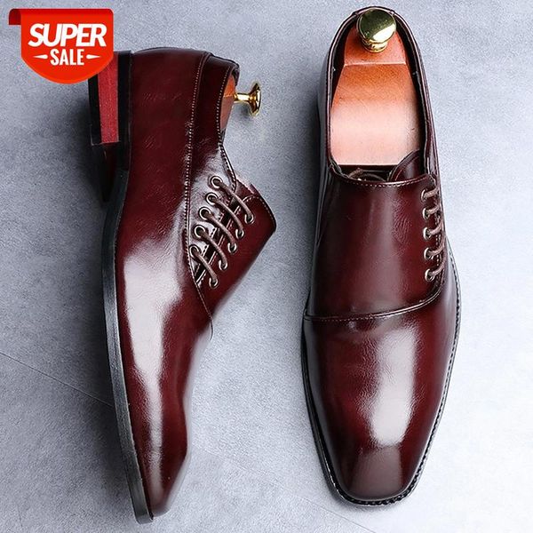 

luxury men shoes leather shoes formal dress with heel sturdy sole brand social large size 45-48 #rl8w, Black