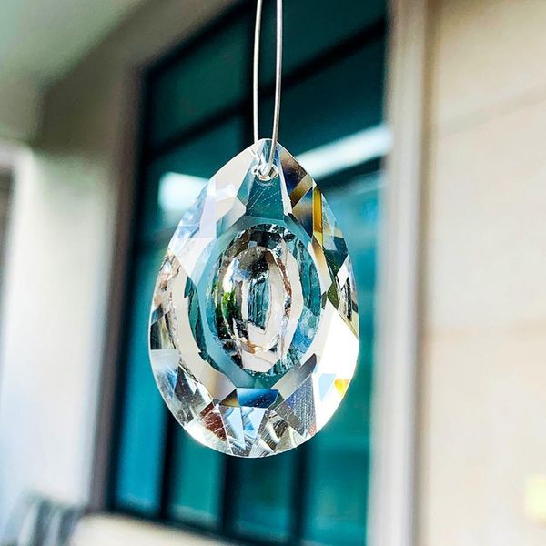 

2 5pcs pear prisms faceted crystal project pendant quartz finest loose artificial gemstone for party chirstmas wedding decor diy h jllcnd