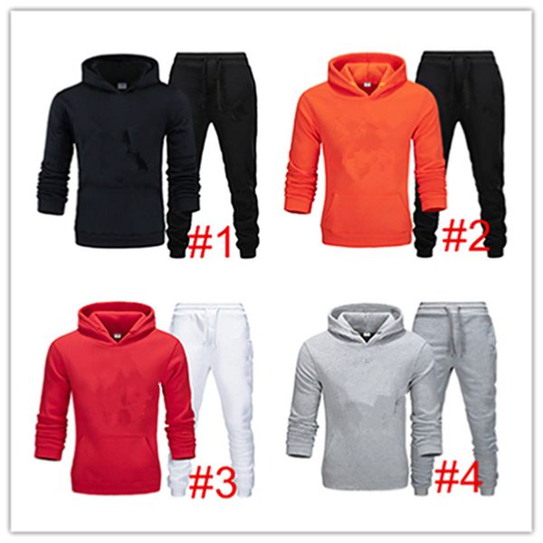 

plus size 3x men fall winter clothing jogger suit thick fleece tracksuits casual pullover hoodies pants two piece set sweatsuits 4022, Black;gray