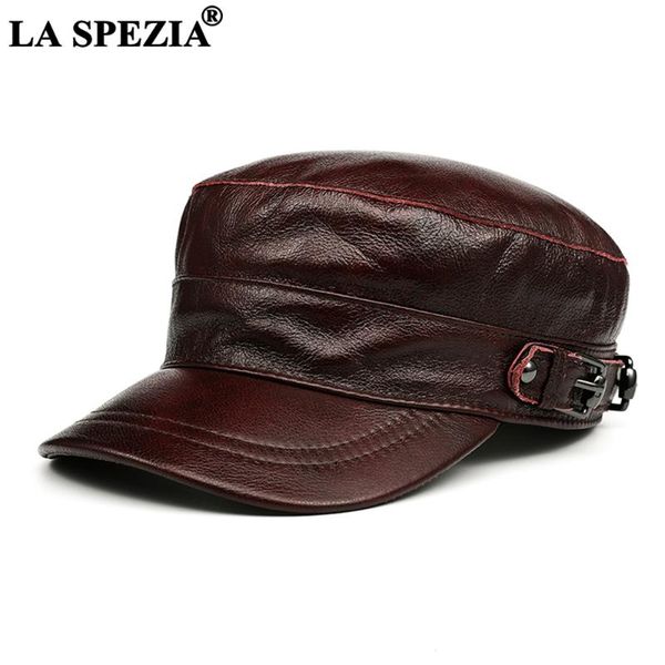 

wide brim hats la spezia men winter hat genuine leather purplish red cowskin mens sailor brand acessories xl, Blue;gray
