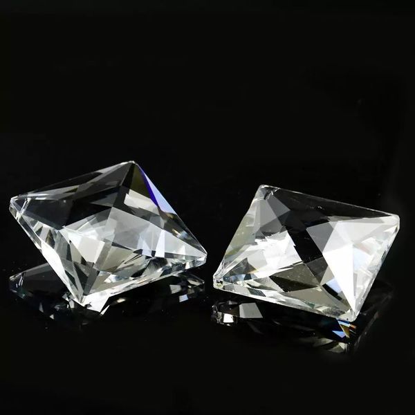 

2pcs 75mm diagonal square crystal prisms chandelier parts suncatcher rainbow maker hanging ornament pendants home wedding decor h bbyxwl