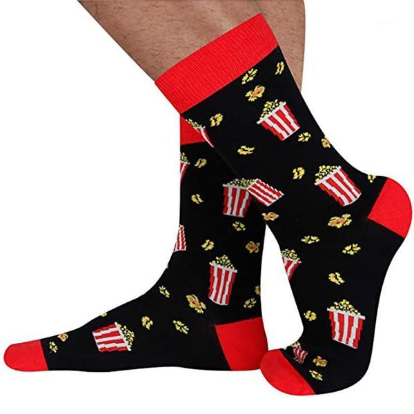 

christmas socks cartoon santa claus pattern letter printing cotton soft medium tube socks for women and men a661, Black
