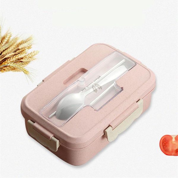 

микроволновая пенч коробка пшеницы солома посуда для хранения продуктов питания контейнер дети детский школьный офис портативный bento короб