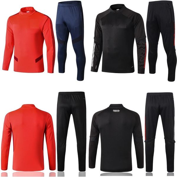 

2020 2021 bayern long sleeve soccer tracksuit survetement 20 21 sane lewandowski munich football jacket training suit uniform, Black