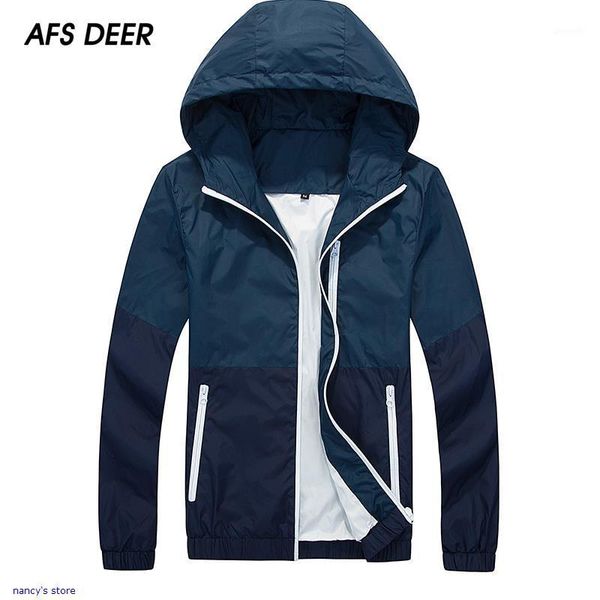 

men's windbreaker jackets 2020 new autumn windbreaker vetement homme men slim fit hooded men clothing1, Tan;black