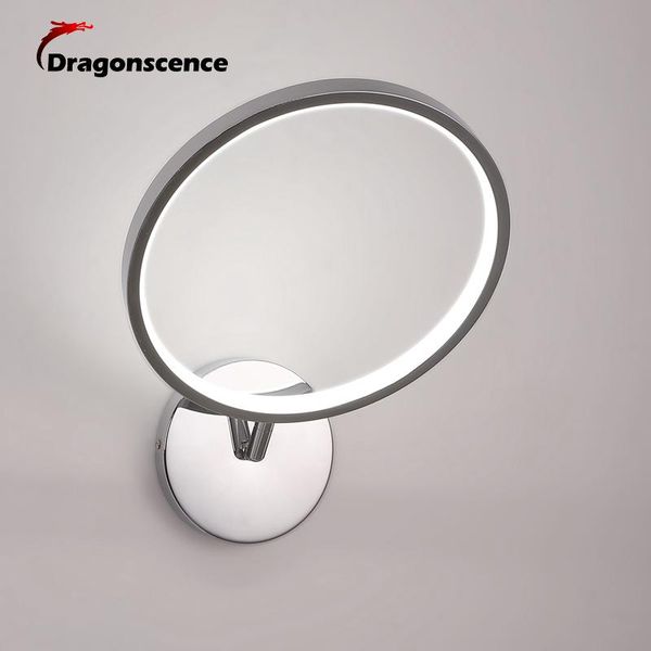 

modern led wall lamp corridor aisle staircase bedroom wall light 18w circle chrome mirror plated lamp indoor decoration lighting