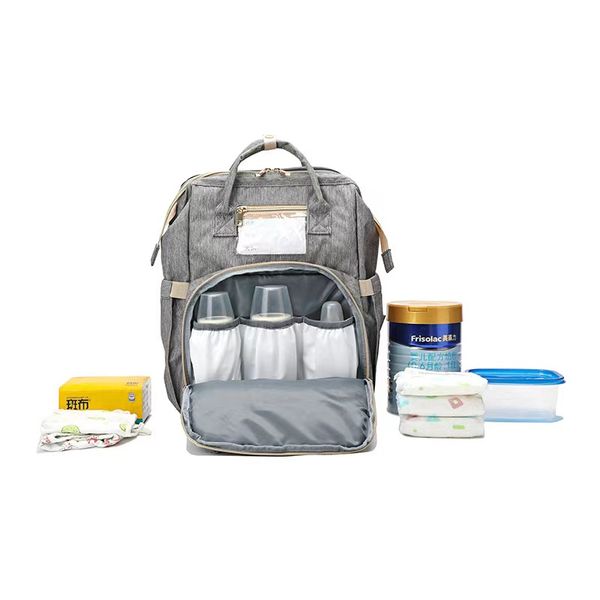 

customized logo folding crib bag waterproof large-capacity mommy bag multi-functional mother-baby backpack can be delivered quickly