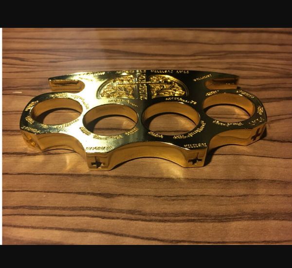 

high hardness hell detective constantine brass knuckle outdoor edc tools knuckles duster buckle break window self-defense tool3543