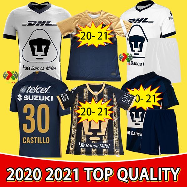 

thailand 2020 unam mexiko home away quality soccer jerseys club universidad nacional soccer shirt van rankin 3rd castillo football uniform, Black;yellow