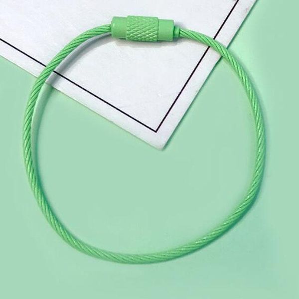 

2 шт. лот высокое качество красочные проволочные веревочные ключ цепи белый балк зеленый желтый цвет распылитель краска ключ кольцо автомоби