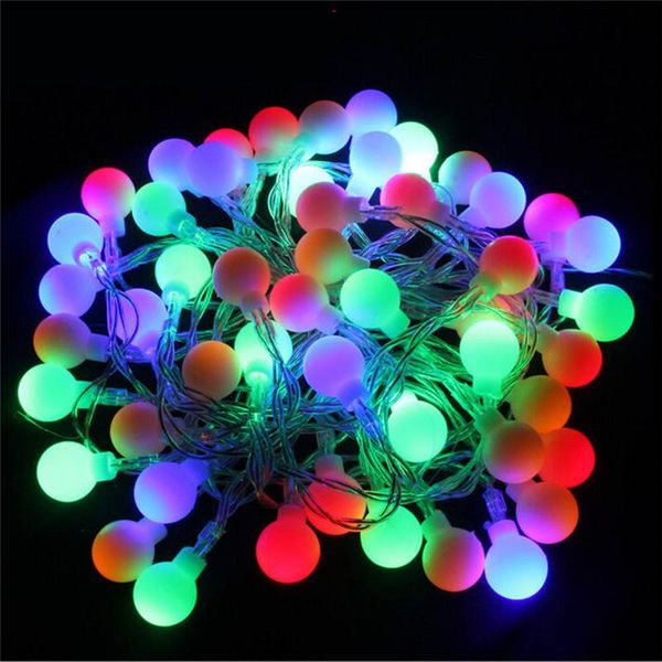 

eclh 5m 40 led rgb garland строка фея ball свет для свадебных рождественский праздник украшения фестиваль лампы наружное освещение 220v кпт