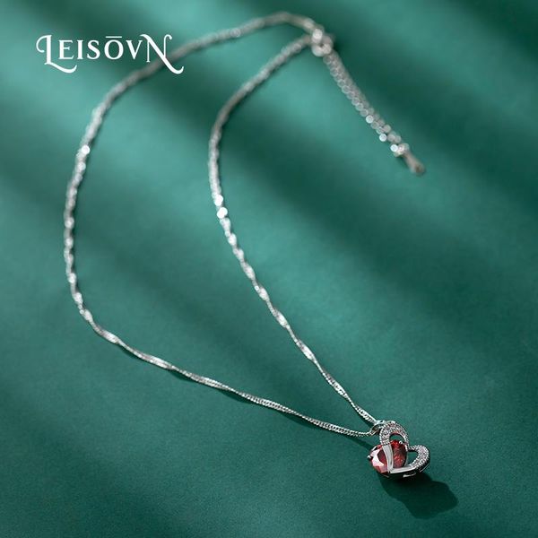 

pendant necklaces women double heart crystal necklace fashion hollow jewelry suitable for girl wife mom valentine's day gift, Silver