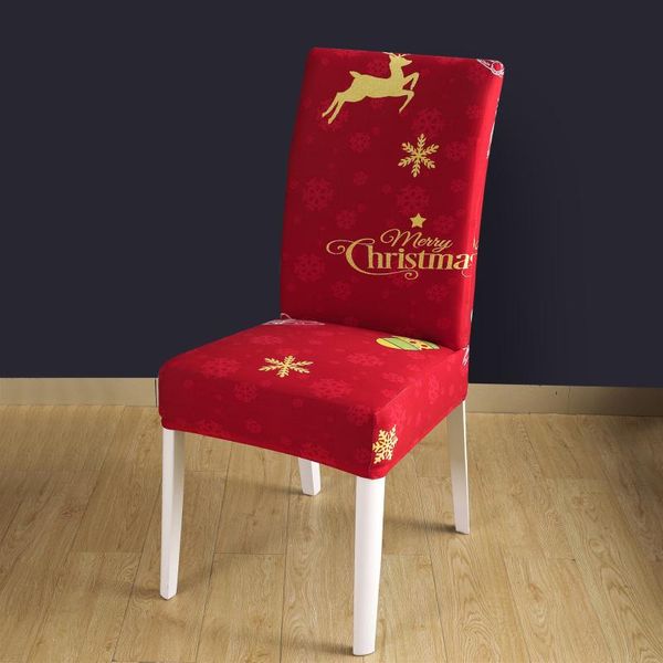 

chair covers christmas decor cover dining anti-dirty seat case elastic protection universal spandex stretch slipcover