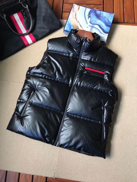 

2020 мужская жилет теплый модный жилет удобные без рукавов высокое качество шелковый нейлон белая утка путешевичная зимняя спорт на открытом, Black;white