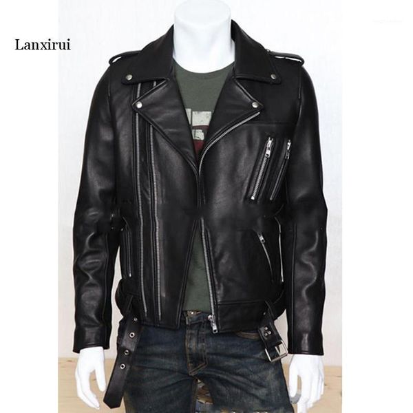 

plus size pu leather jacket men autumn fashion long sleeve stand collar jacket winter zipper patchwork faux leather coat1, Black